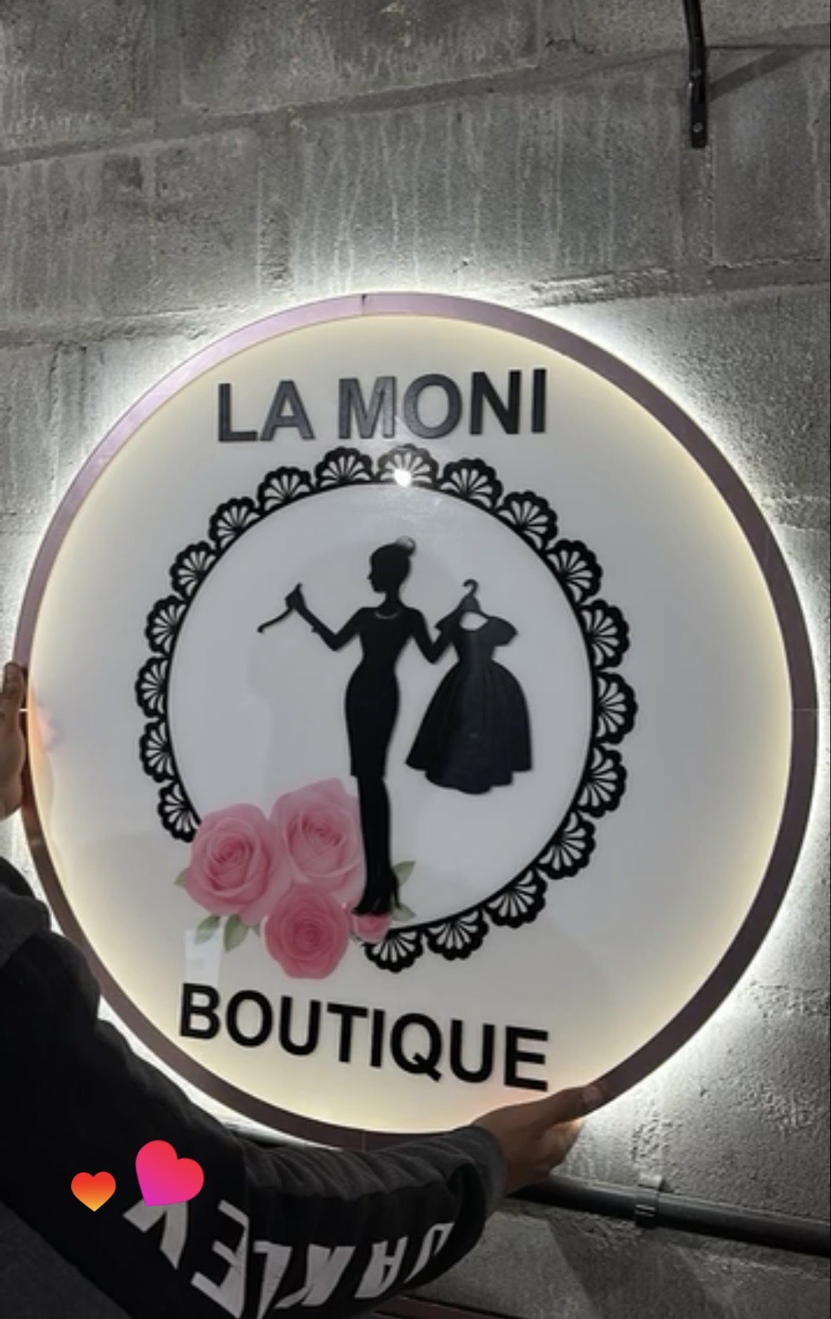 Placa luminosa redonda La Moni Boutique